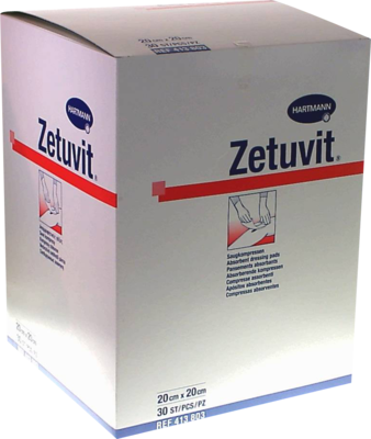 ZETUVIT Saugkompressen unsteril 20x20 cm