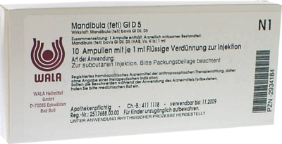 MANDIBULA feti GL D 5 Ampullen