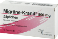 MIGRÄNE KRANIT 500 mg Zäpfchen