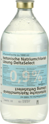 ISOTONISCHE NaCl 0,9% DELTAMEDICA Inf.-Lsg.Glasfl.