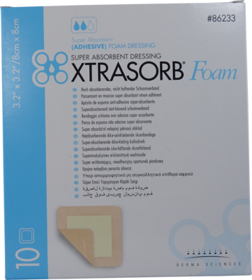 XTRASORB Foam Schaumverband 8x8 cm haftend