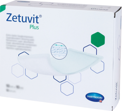 ZETUVIT Plus extrastarke Saugkompr.steril 10x10 cm