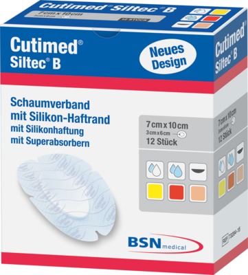 CUTIMED Siltec B Schaumverb.7x10 cm oval